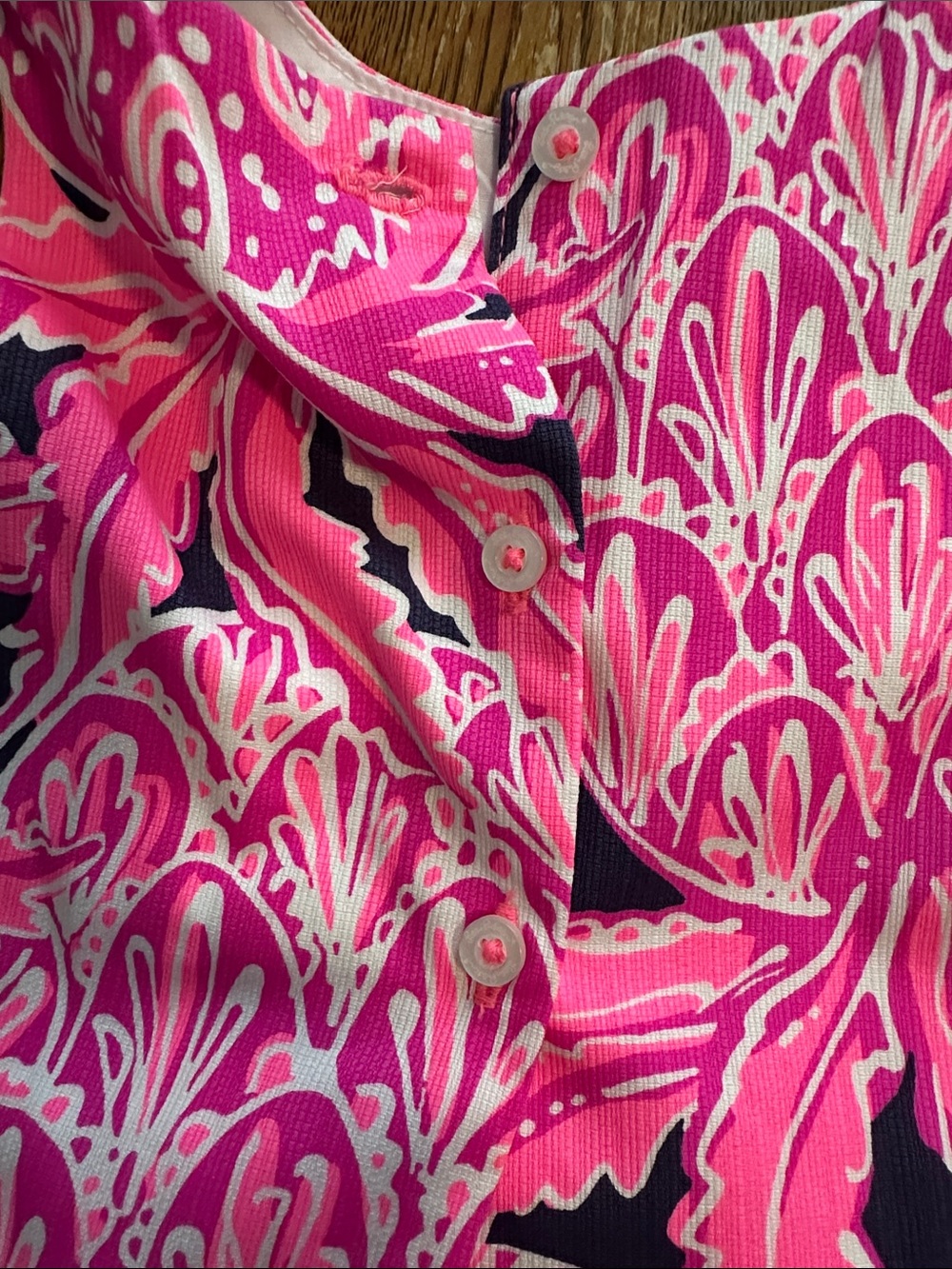 Lilly Pulitzer Pink and Navy Pineapple Print Girls Matching Set - Picture 4 of 9